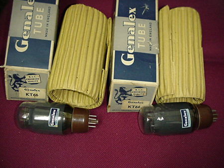 A close up from black glass KT66